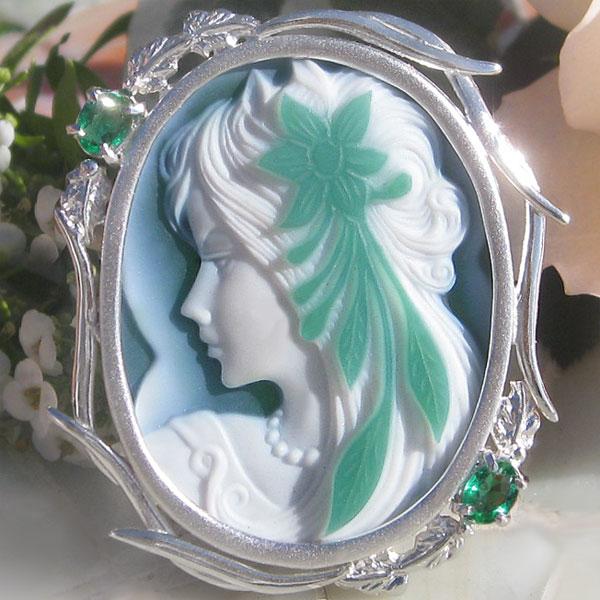 CAMEO（カメオ） ドイツIdar Obersiten産 ストーンカメオ2色3層