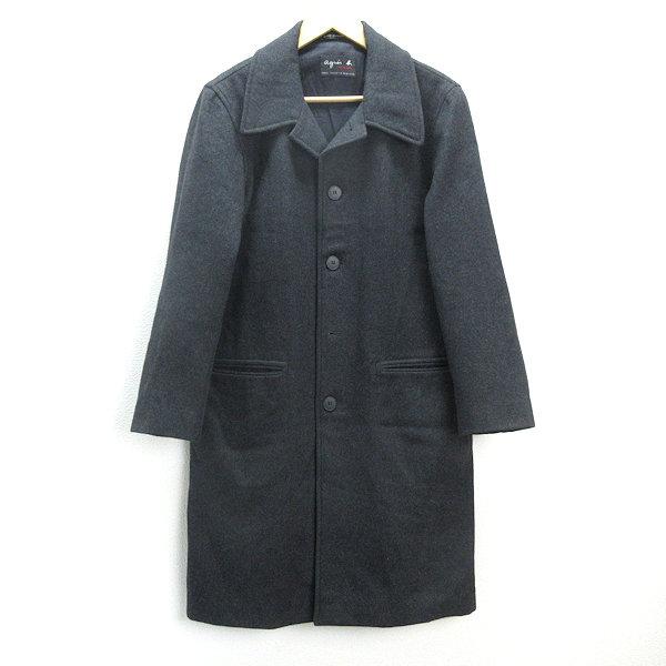 H□フランス製□アニエスベー/agnes b. HOMME 90s ウールロングコート