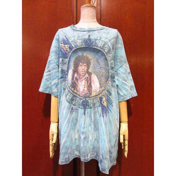 ビンテージ90's○Jimi HendrixプリントタイダイTシャツsize XL