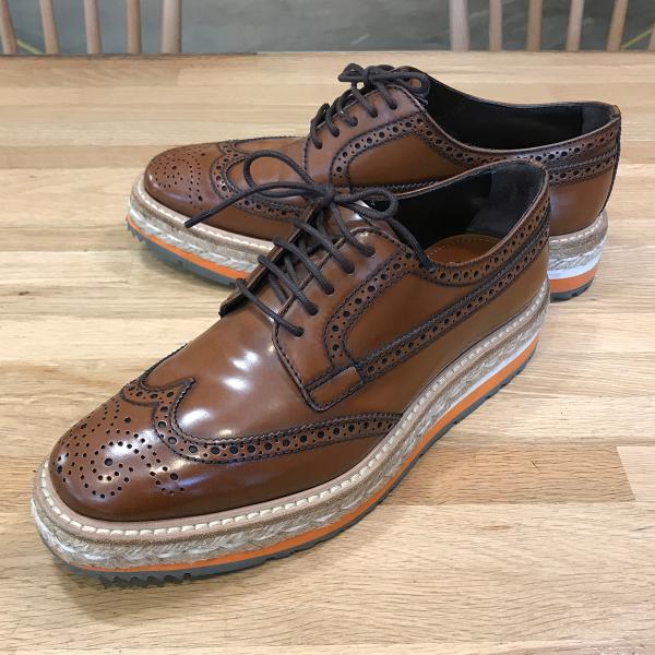 PRADA（プラダ） 【超美品】 ウイングチップ エスパドリーユ ドレス