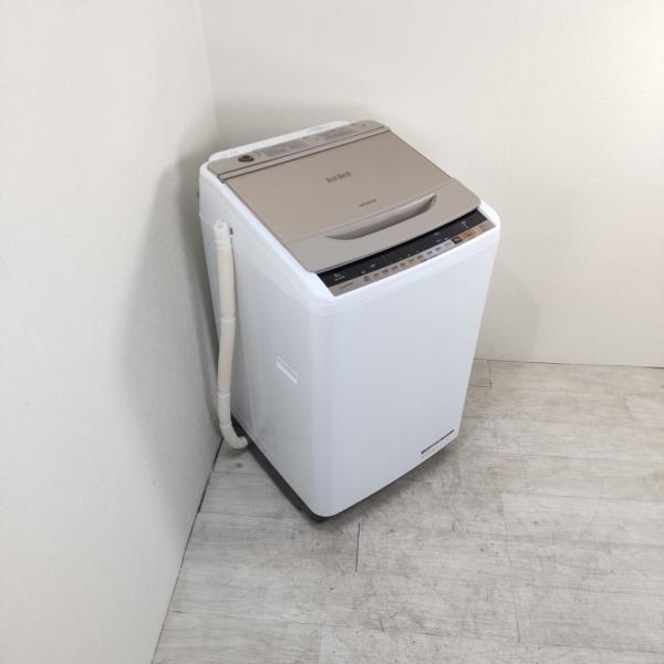 日立 中古 8.0kg 全自動洗濯機 ビートウォッシュ BW-V80B 2018年製造