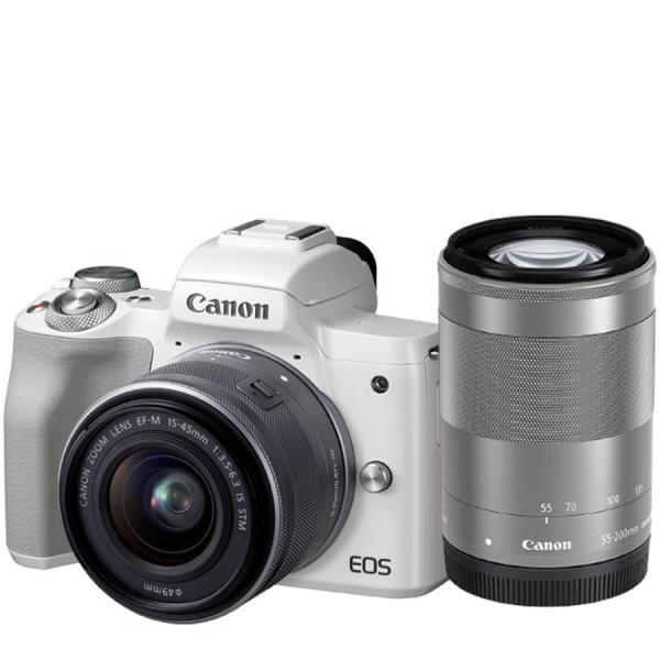 EOS キヤノン Canon Kiss M ダブルレンズキット ホワイト ミラーレス