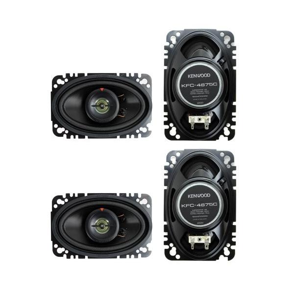 4) New Kenwood ケンウッド KFC-4675C 4x6インチ 120W 2-Way カー