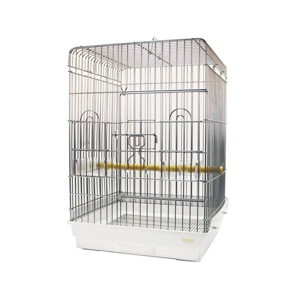 HOEI 鳥かご 465オウムステンレス ホワイト （46．5×46．5