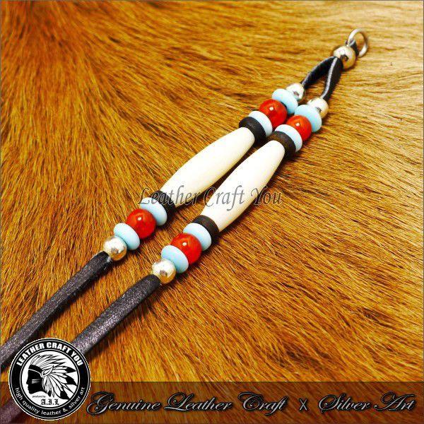 ボーンビーズ/ハンドメイド/レザーウォレット ウォレットチェーン の