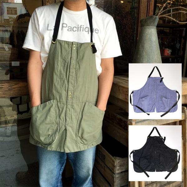 suolo（スオーロ） GRIZZLY グリズリーエプロン カーキ、ブルー