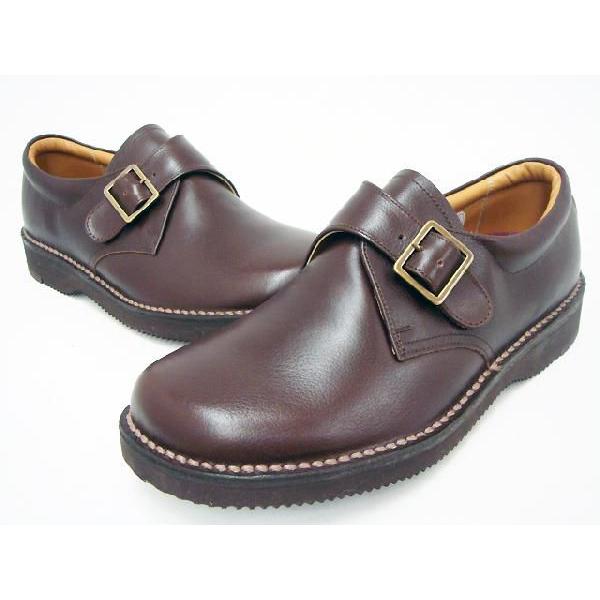 ビジネスシューズ 革靴 リーガル モンクストラップ ブラウン」の人気