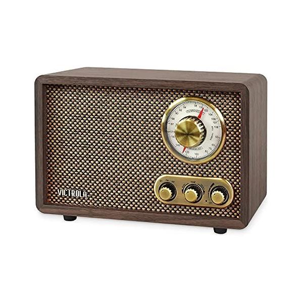並行輸入品】レトロウッドBluetooth FM/AMラジオ、ロータリーダイヤル