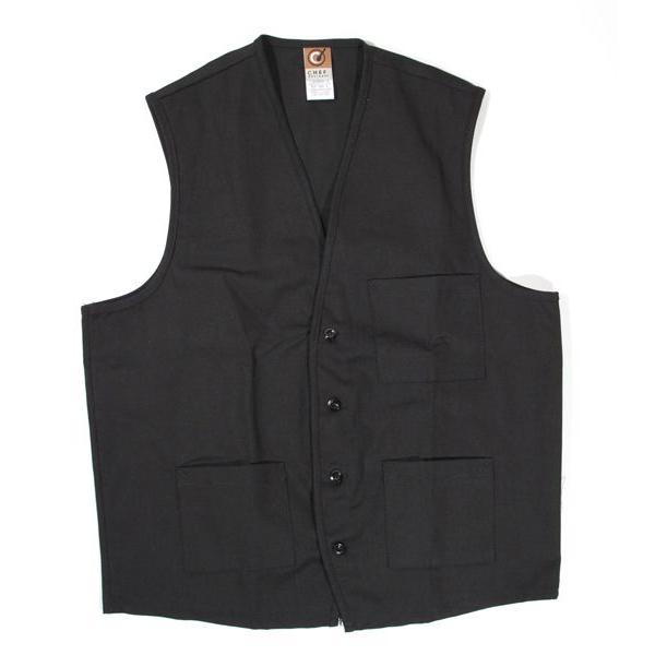 RED KAP / レッドキャップ CHEF DESIGNS VEST BLACK ワークベスト