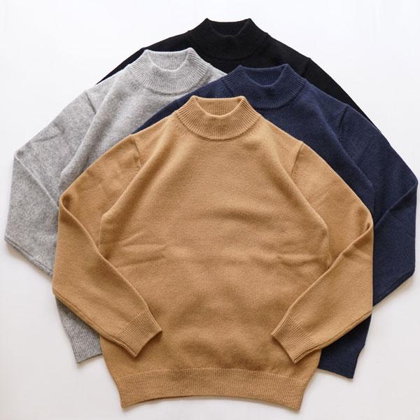 ムーンキャッスル MOONCASTLE ラムウール カシミアシルク モックネック