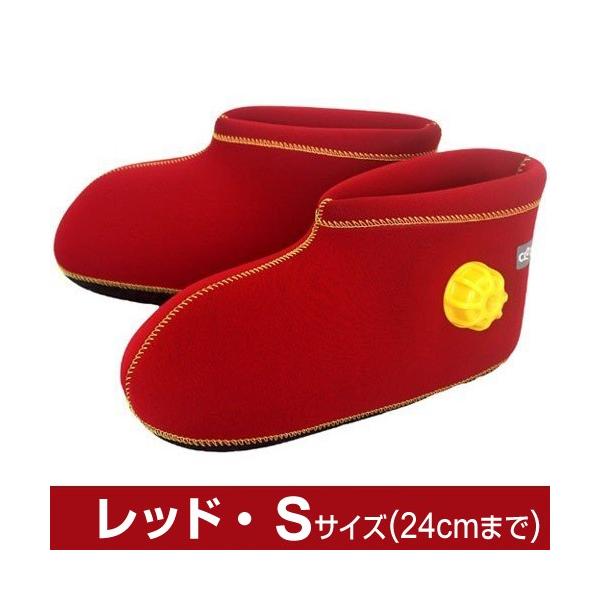 クロッツ やわらか湯たんぽ 足用ショートタイプ (底付き) レッドS