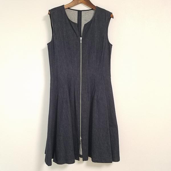 美品 フォクシーニューヨーク Aライン 大きめ ノースリーブ ワンピース