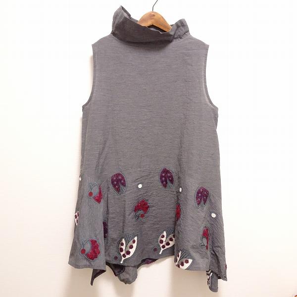 snc ジウセンソユニコ 慈雨 Sensounico ワンピース 40 グレー 紫 白