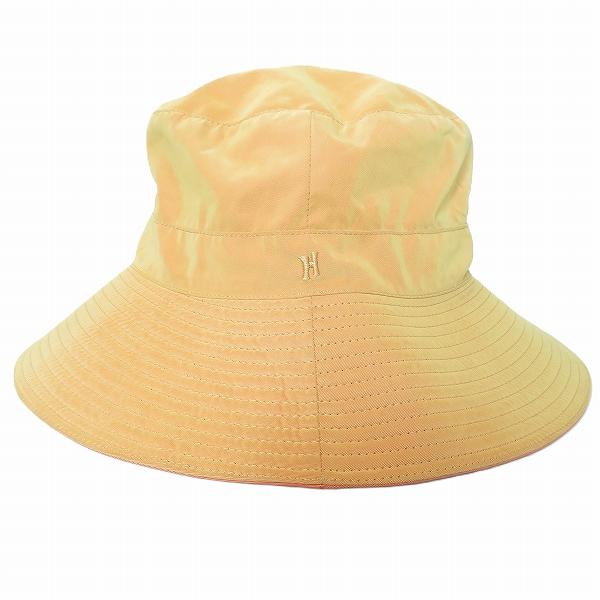 HERMES（エルメス） #apzh 帽子 ハット 57 ロゴ オレンジ 光沢