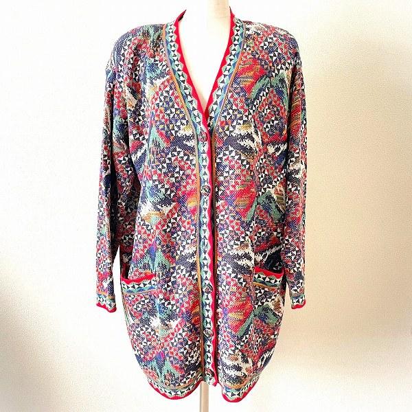 MISSONI（ミッソーニ） #anc カーディガン M マルチ 赤 ニット