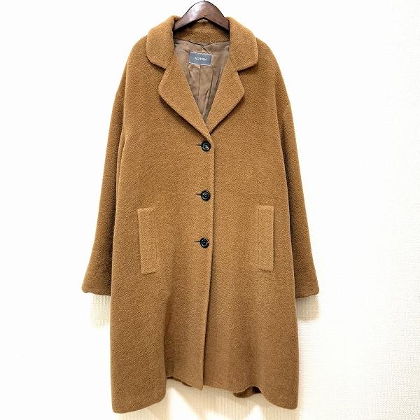 wnc アニオナ AGNONA コート キャメル色 ロング ビッグシルエット