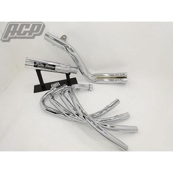 プリティー製 CBX400F ガニマタ ブレット管 メッキ 4-2-1 マフラー