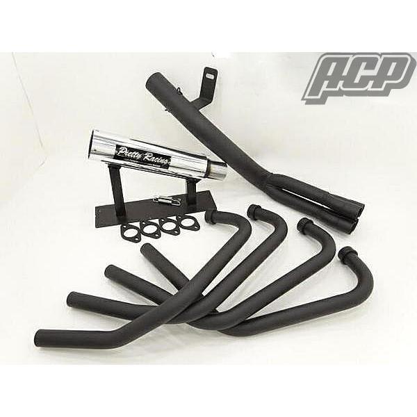 プリティー製 XJR400 ガニマタ ブレット管 ブラック 4HM