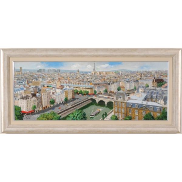 パリ 風景画 絵画 フランス 油絵 油彩画 斉藤要 「パリ」 額付き