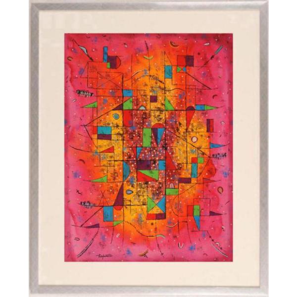 抽象画 絵画 現代アート 水彩画 若松愛子 works L-6 インテリア