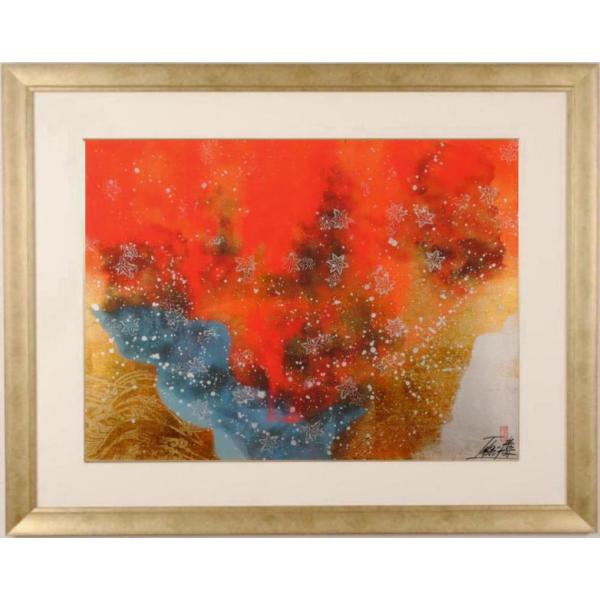 今井俊満 紅葉賀 インテリア 絵画 和風 シルクスクリーン 版画