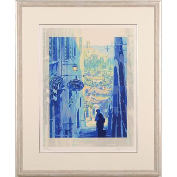 笹倉鉄平 モンタルチーノ イタリア 風景画 絵画 シルクスクリーン 版画
