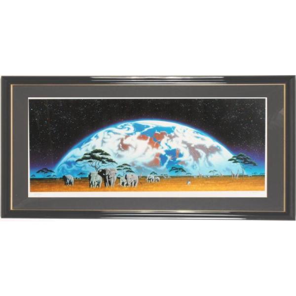 シム・シメール アフリカ・ライジング・2 インテリア 絵画 象 キリン