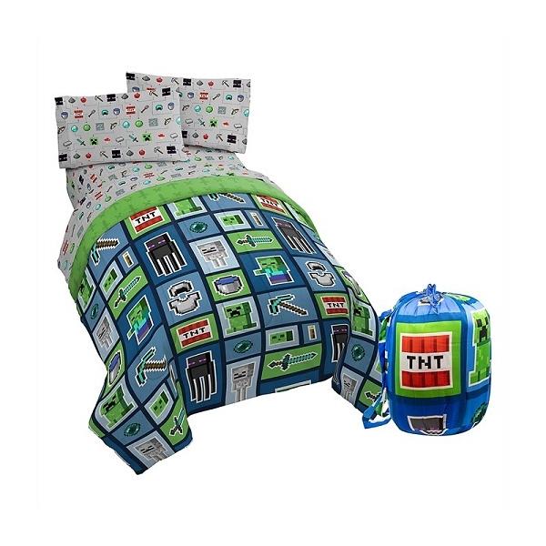 Minecraft/マインクラフト】 マイクラ シングル 布団セット 収納バッグ