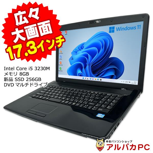 ノートパソコン Windows11 中古 17.3インチ Webカメラ ドスパラ