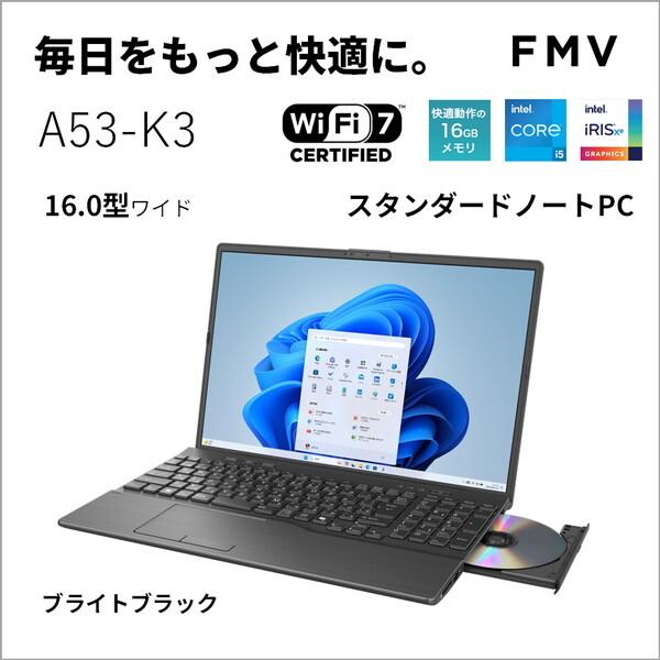 富士通（FUJITSU） FMVA53K3BA ブライトブラック FMV Note A A53-K3