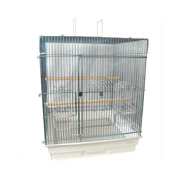 HOEI 鳥かご ケージ HOEI 465インコ 底カラー ホワイト : アクアペット