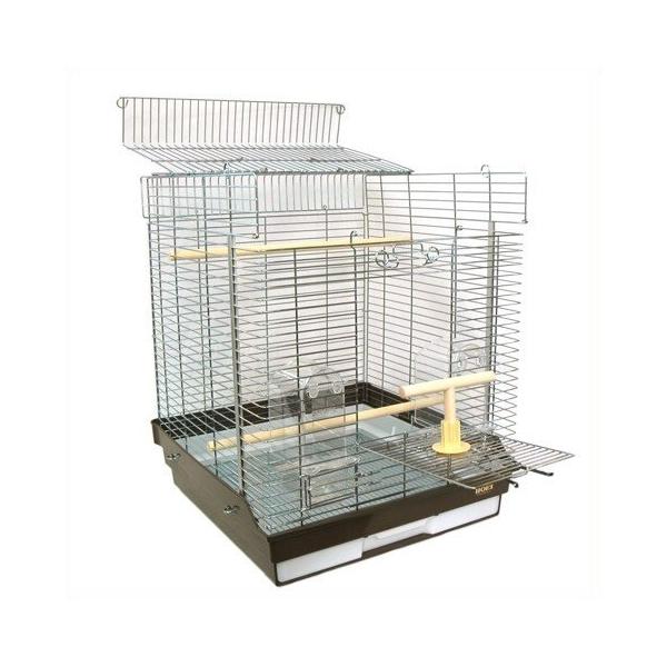 HOEI 鳥かご ケージ HOEI 465オカメ 底カラー ブラウン (組立サイズ