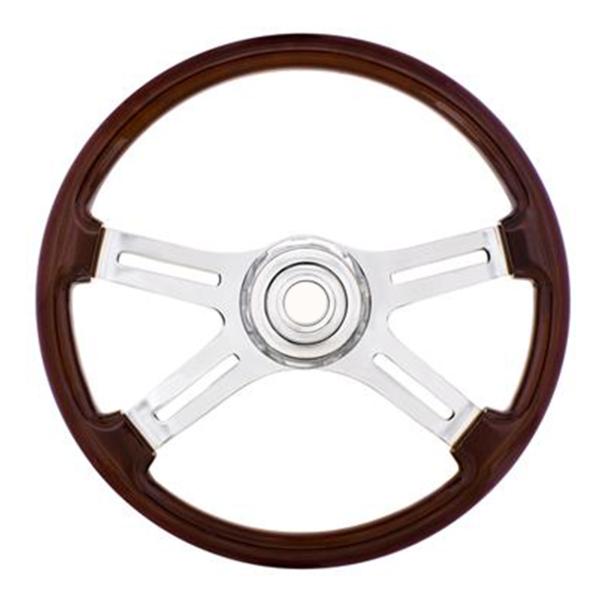 BRC ハンドル オールウッド 4本 スリットスポーク クロームメッキ 457Φ