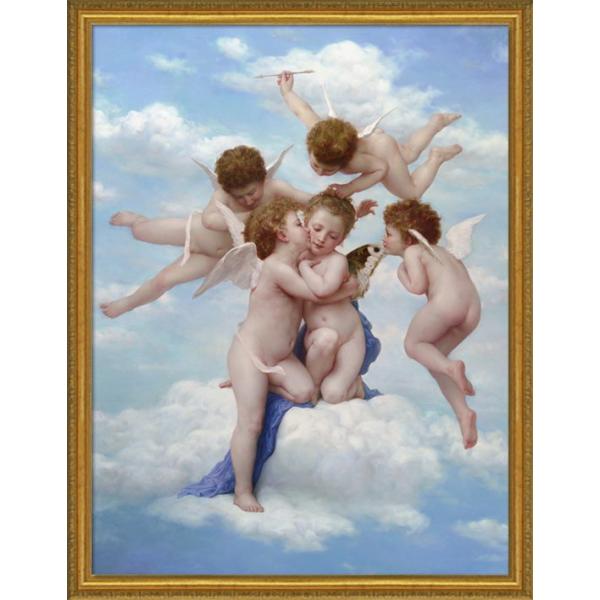 絵画 天使「Angels」油絵 直筆 人物画 特別な空間の演出。ラウンジ