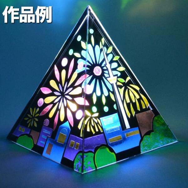 工作キット プッシュステンド ピラミッド Bセット ろうそく型LEDライト