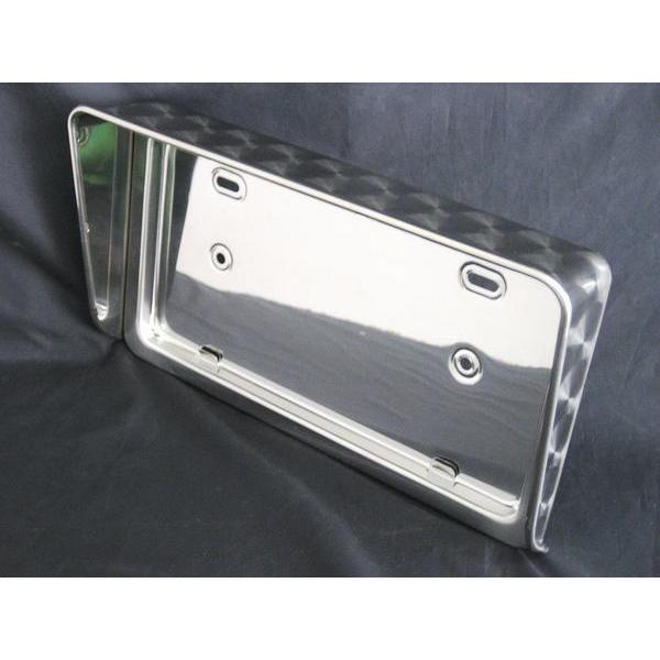 ジェットイノウエ ジェットイノウエ製 中型ナンバー枠 丸棒 ウロコ