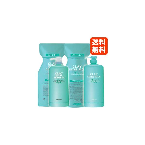 CLAY ESTHE（クレイエステ） 4点セット シャンプーEX 1000ml + パック