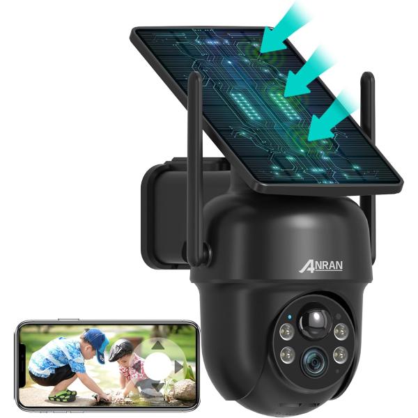 防犯カメラ 屋外 ソーラー ワイヤレス 監視カメラ 500万画素 高効率