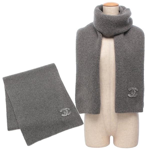CHANEL（シャネル） マフラー ストール CCマーク ココマーク グレー