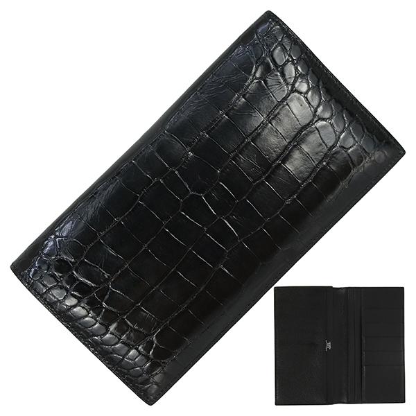 HERMES（エルメス） 財布 MC2 フレミング アリゲーターリセ ノワール