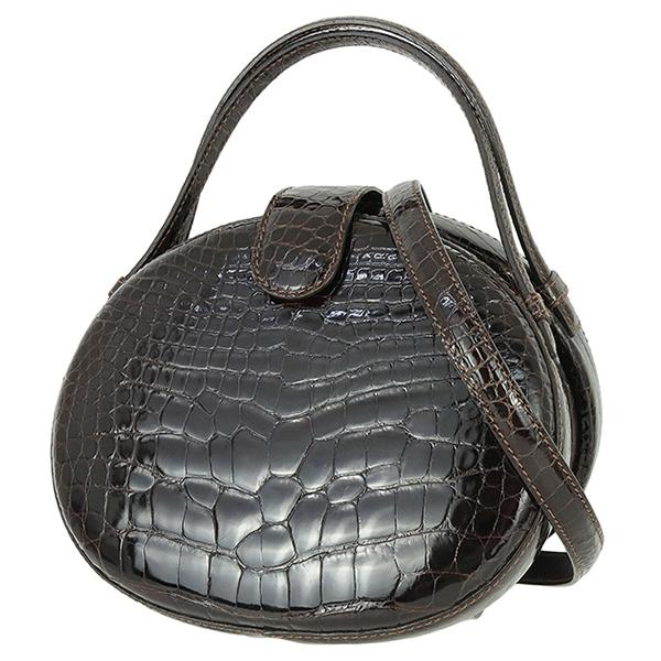 LOEWE（ロエベ） ハンドバッグ ショルダーバッグ クロコダイル ダーク