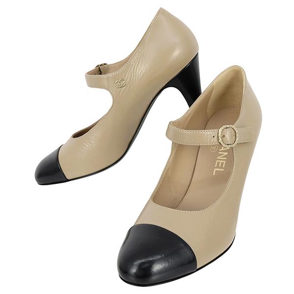 CHANEL（シャネル） パンプス アンクルストラップ パテントカーフ
