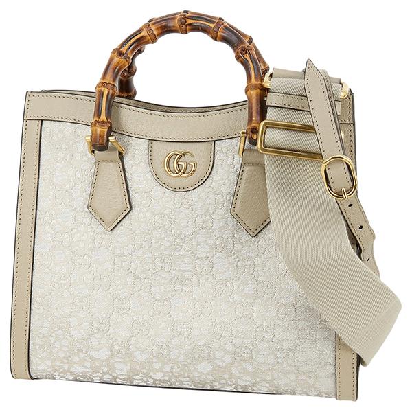 バンブー グッチ バッグ スモール トートバッグ ダイアナ GGジャガード