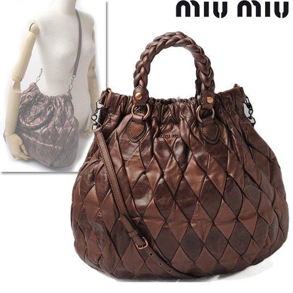 miu miu（ミュウミュウ） ショルダーバッグ パッチワーク レザー