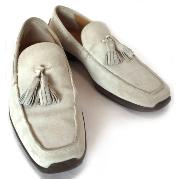 フェラガモ レザー シューズ 靴 スエード タッセル スウェード #6 24.5