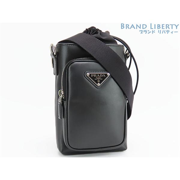 PRADA（プラダ） 新古品 レザー スマートフォンケース フォンポーチ