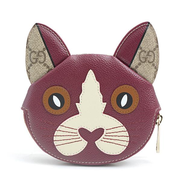 GUCCI（グッチ） 財布 レディース ズー キャットシェイプ GG コイン