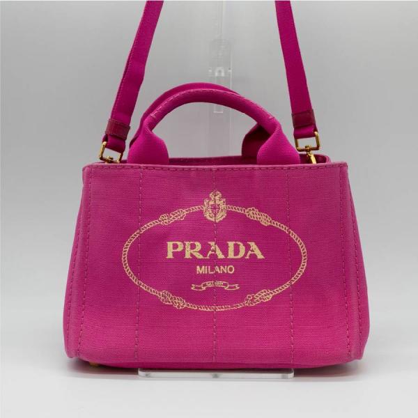 PRADA（プラダ） トートバッグ カナパ キャンバス ピンク : ブランド