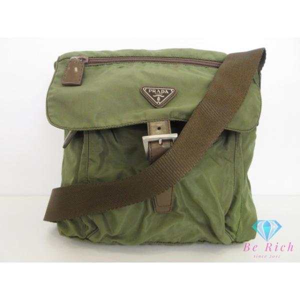 PRADA（プラダ） ショルダーバッグ カーキ グリーン 緑 ナイロン