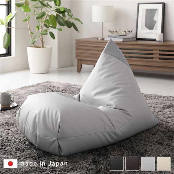 ビーズクッション ソファ 三角 合皮 レザー ファブリック素材 軽量